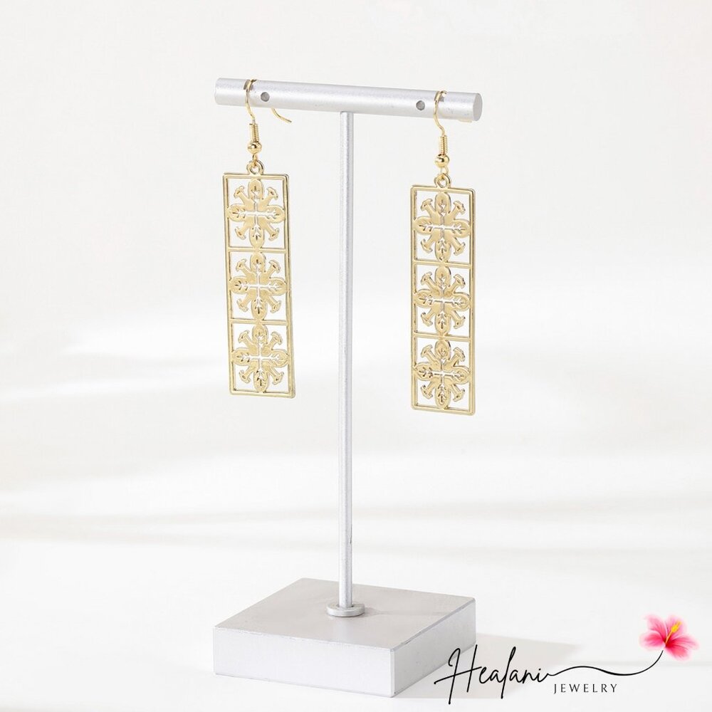 Hawaiian Quilt Earrings